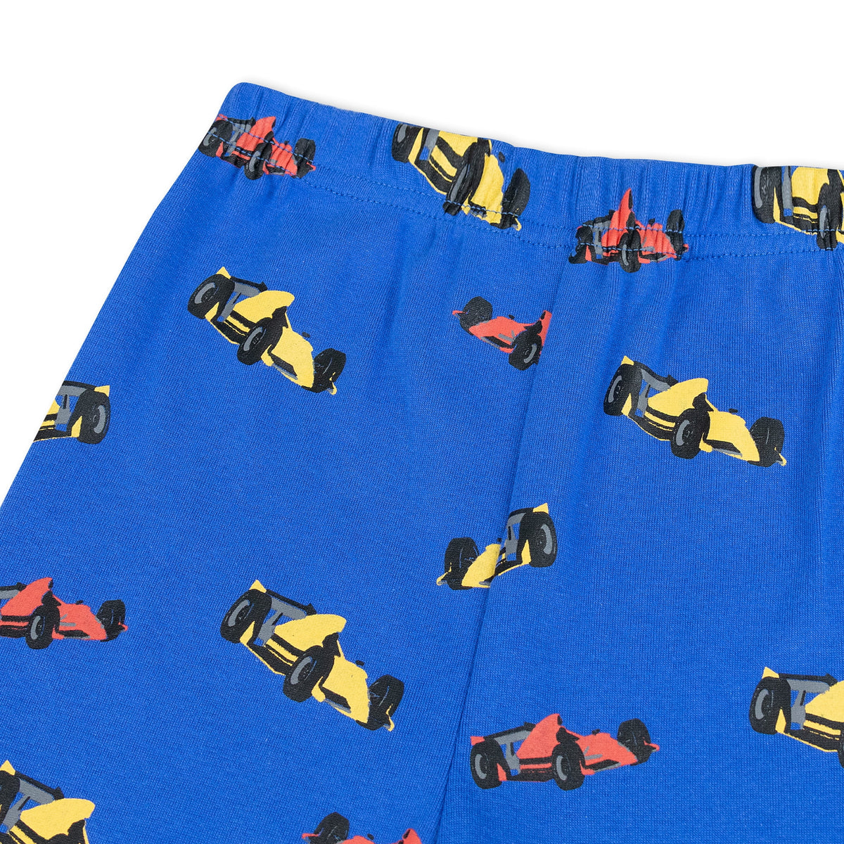 NIPAXO Toddler Boys Pajamas Set Long Sleeve Vibrant Blue F1 Race Car Graphic Thermal Sleepwear with Cuffs