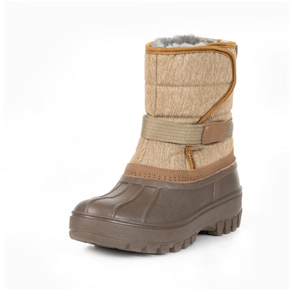 NIPAXO Kids Snow Boots Waterproof Duck Boot Style with Insulated Quilted Upper and Hook-and-Loop Closure Winter Boots for Boys Girs