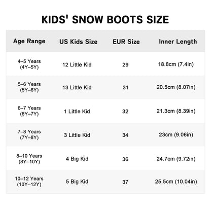 NIPAXO Kids Snow Boots Waterproof Winter Boots Grey Rubber Shell White Faux Fur Collar Classic Lace-Up Winter Boots for Boys Girls