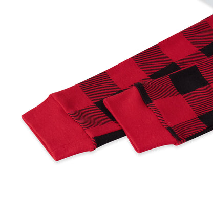 NIPAXO Family Matching Christmas Pajamas Set Long Sleeve Raglan Top and Buffalo Plaid Pants Holiday Sleepwear for Dad Mom Kids