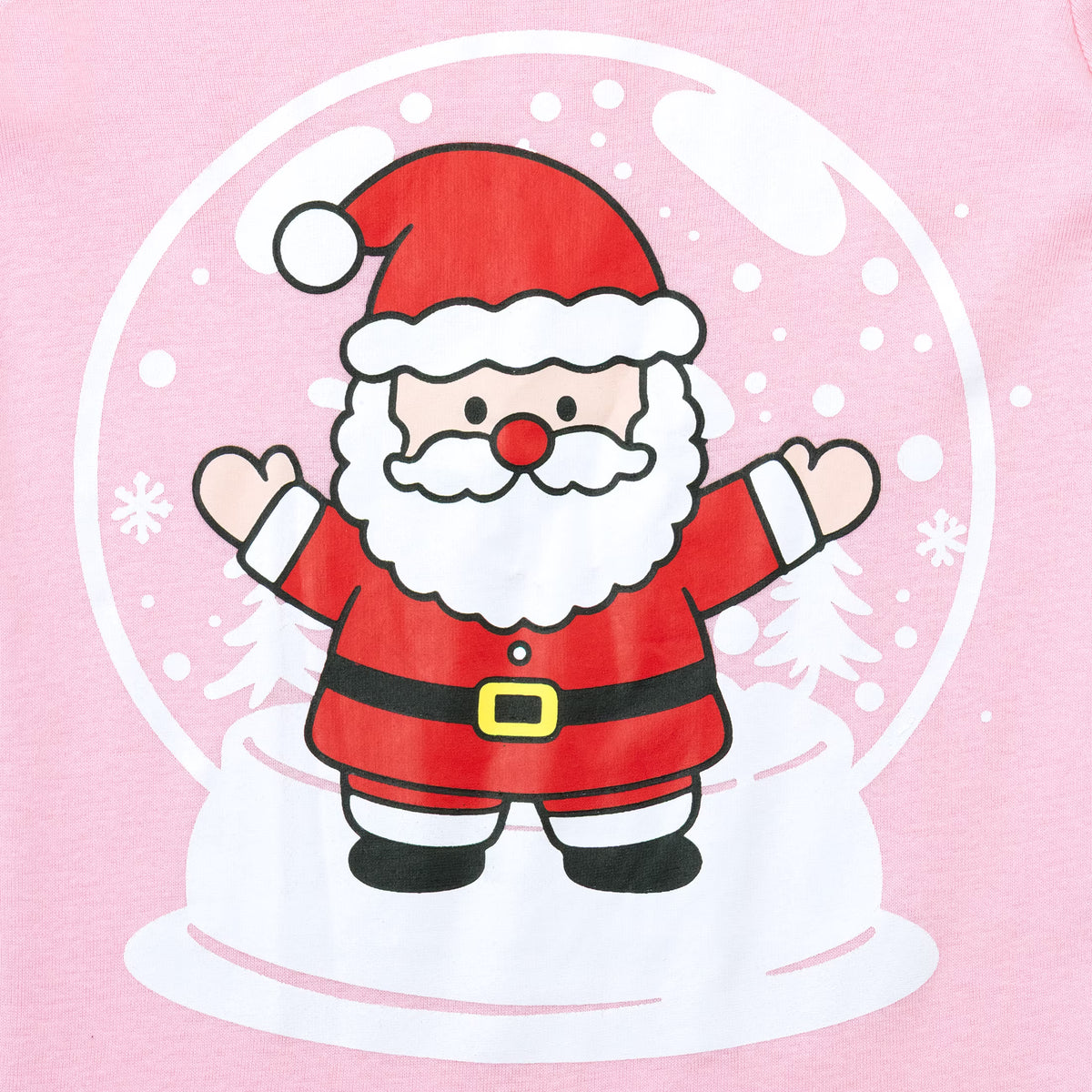 NIPAXO Girls Christmas Pajamas Set Long Sleeve Snow Globe Santa Graphic Top and Matching Print Pants Sleepwear for Kids