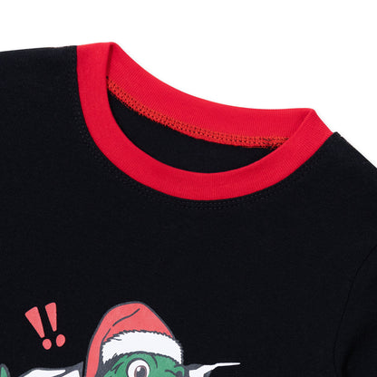 NIPAXO Kids Christmas Pajamas Set Long Sleeve Dinosaur Graphic Top and Red Buffalo Plaid Pants Holiday Sleepwear for Girls Boys