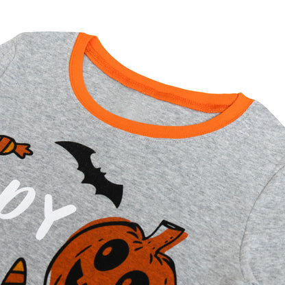 NIPAXO Family Matching Halloween Pajamas Set Spooky Cute Skeleton & Pumpkin Graphic for Adults, Kids & Toddlers