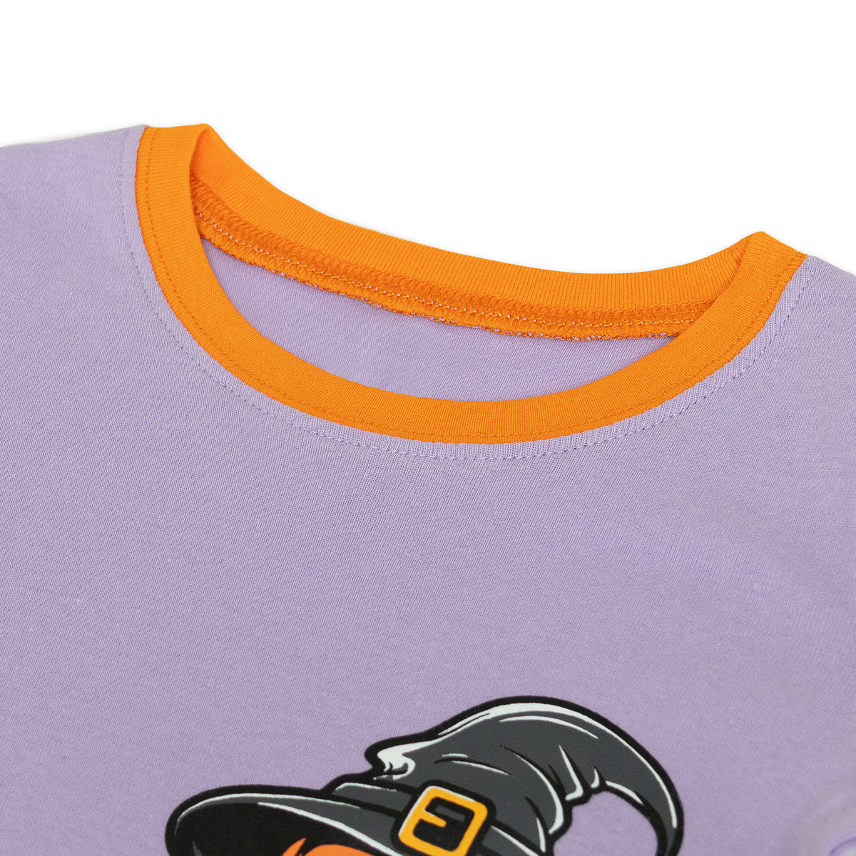 NIPAXO Halloween Girls Pajamas Set Pumpkin & Skull Graphic Long Sleeve Cotton Sleepwear for Kids