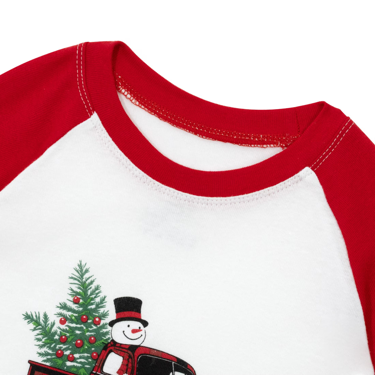 NIPAXO Family Matching Christmas Pajamas Set Long Sleeve Raglan Top and Buffalo Plaid Pants Holiday Sleepwear for Dad Mom Kids