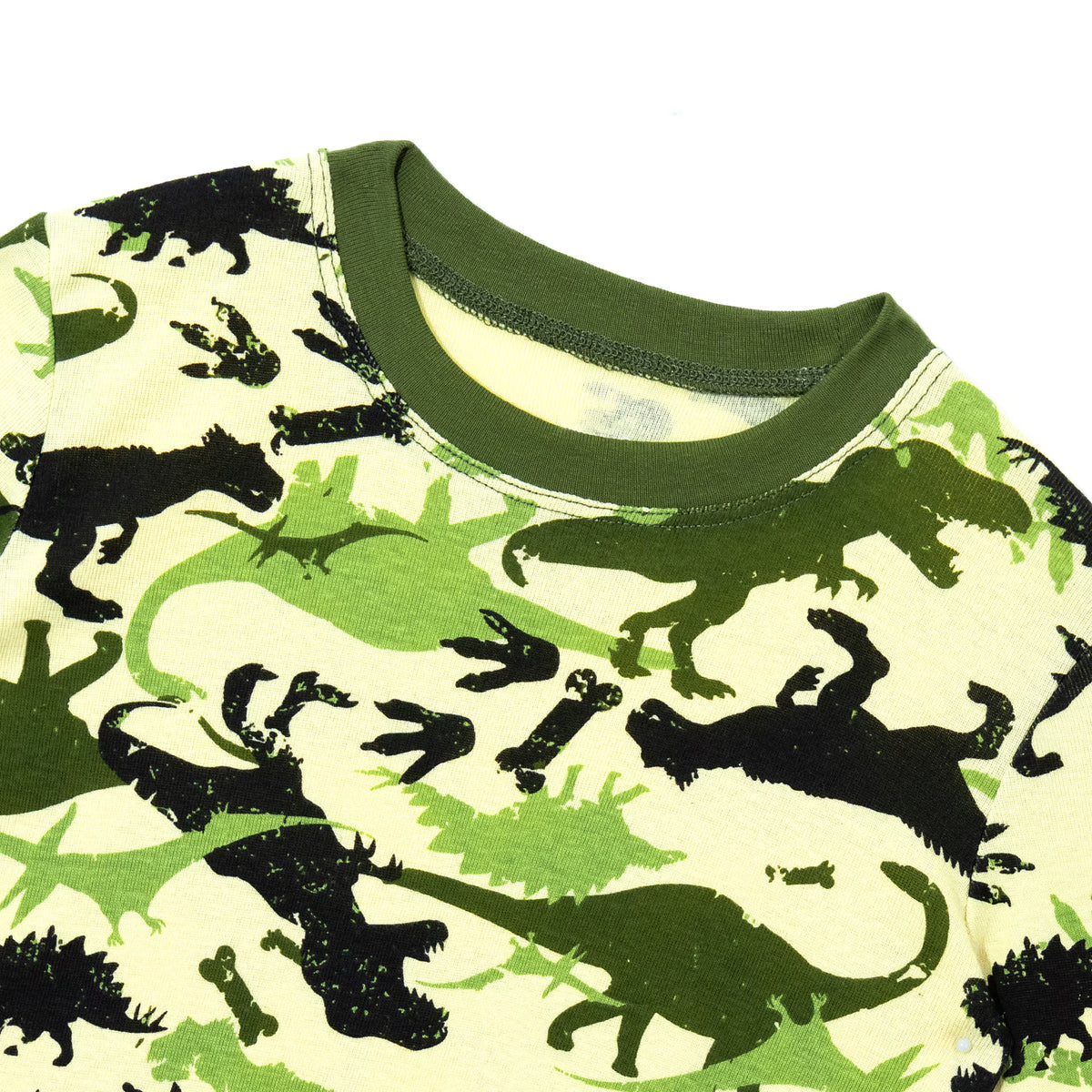 NIPAXO Boys Pajamas Set Long Sleeve Dinosaur Camo Print Thermal Top and Matching Pants Sleepwear for Kids