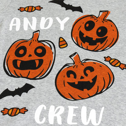 NIPAXO Family Matching Halloween Pajamas Set Spooky Cute Skeleton & Pumpkin Graphic for Adults, Kids & Toddlers
