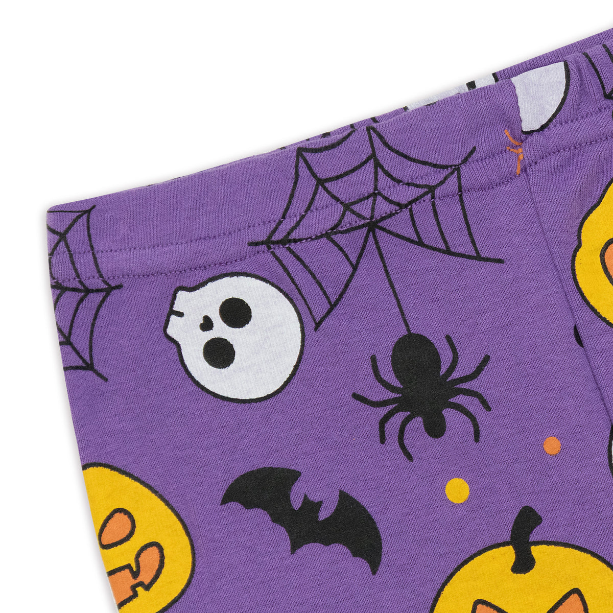 NIPAXO Halloween Girls Pajamas Set Pumpkin & Skull Graphic Long Sleeve Cotton Sleepwear for Kids