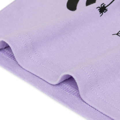 NIPAXO Halloween Girls Pajamas Set Pumpkin & Skull Graphic Long Sleeve Cotton Sleepwear for Kids