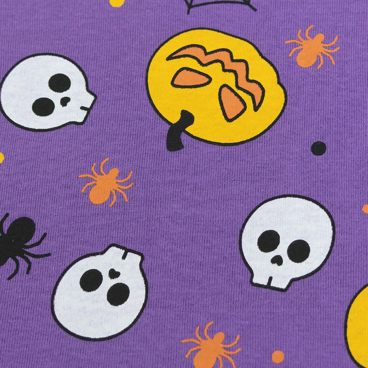 NIPAXO Halloween Girls Pajamas Set Pumpkin & Skull Graphic Long Sleeve Cotton Sleepwear for Kids